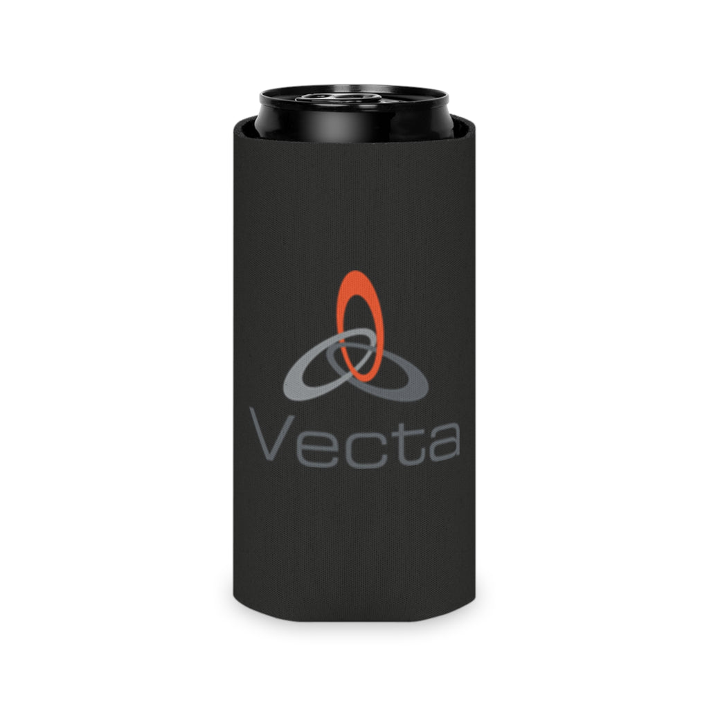 Vecta logo Can Cooler | neoprene drink koozie, black