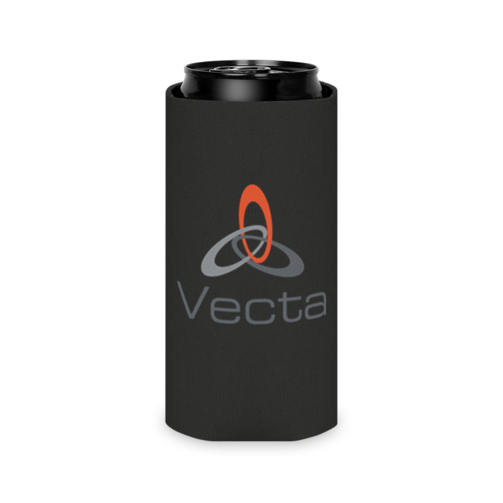 Vecta logo Can Cooler | neoprene drink koozie, black