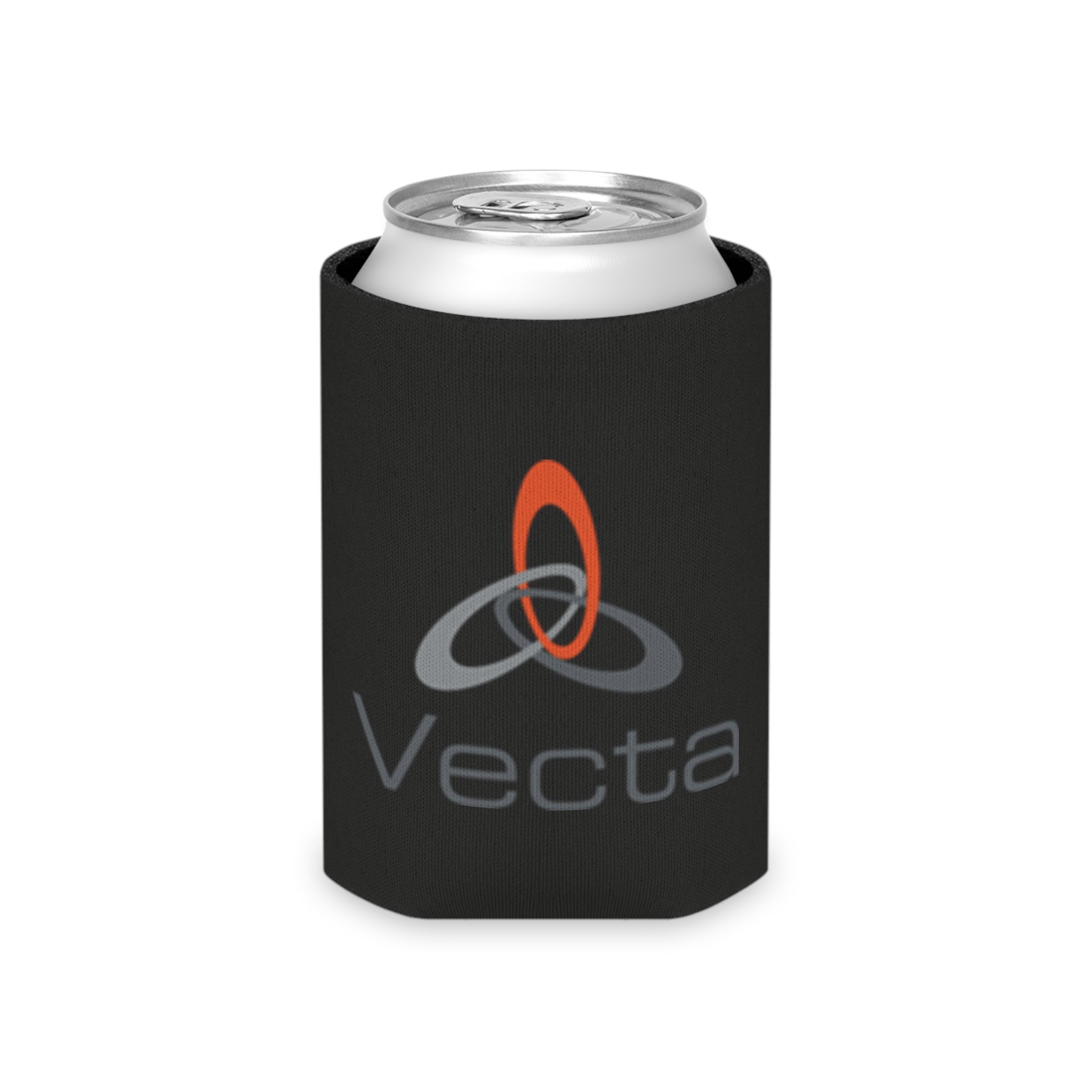 Vecta logo Can Cooler | neoprene drink koozie, black