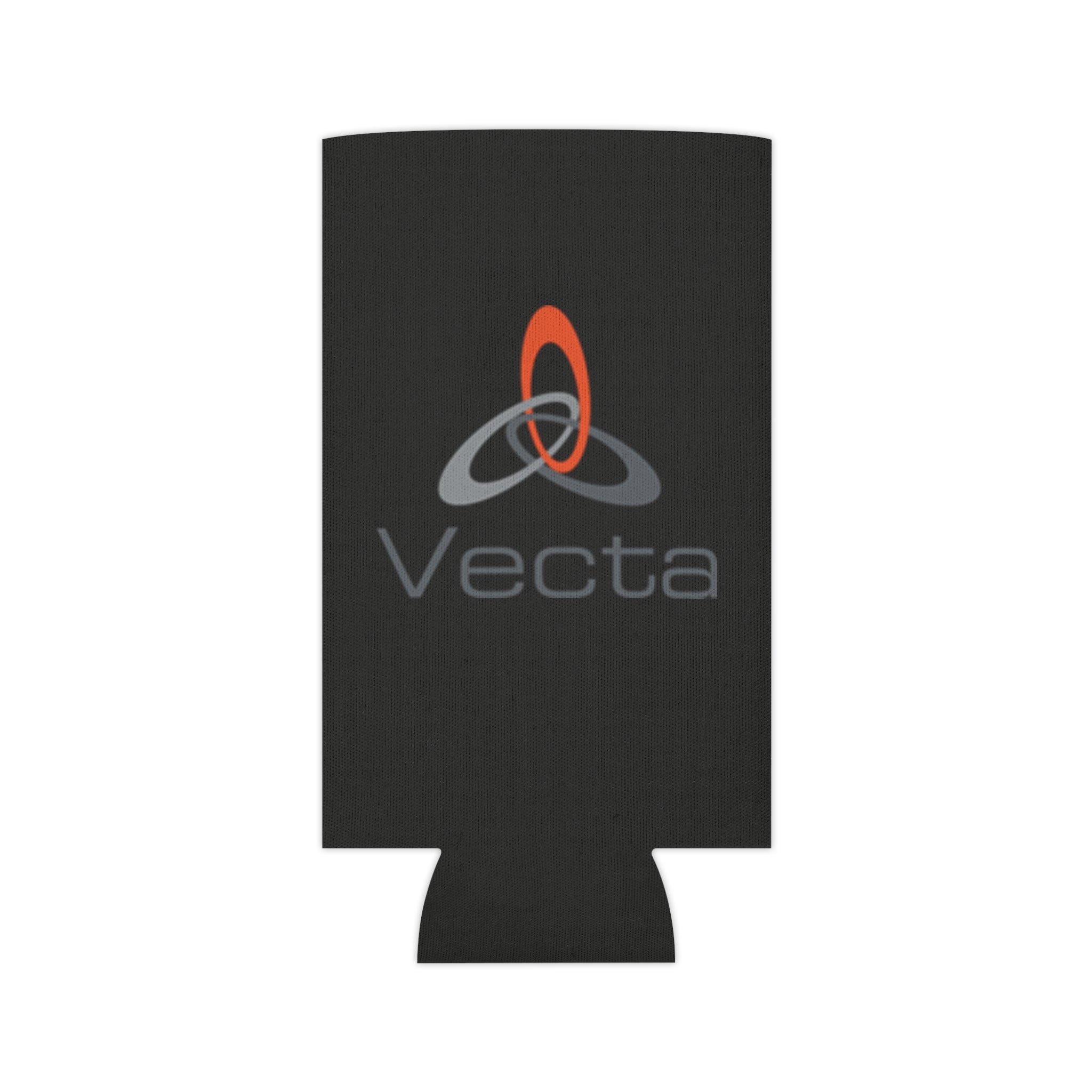 Vecta logo Can Cooler | neoprene drink koozie, black